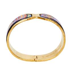 Pre Owned Frey Wille Hommage à Hundertwasser Spiral of Life Multicolor Fire Enamel Clasp Contessa Bracelet L