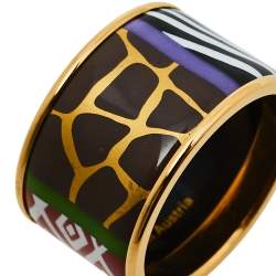 Pre Owned Frey Wille Spirit Of Africa Safari Multicolor Fire Enamel Band Ring Size EU 53