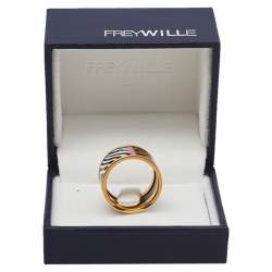 Pre Owned Frey Wille Spirit Of Africa Safari Multicolor Fire Enamel Band Ring Size EU 53
