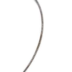 Pre Owned Frey Wille Sterling Silver Omega Chain Cross Pendant Necklace