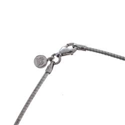 Pre Owned Frey Wille Sterling Silver Omega Chain Cross Pendant Necklace