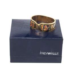 Frey Wille Gold Plated Fire Enamel Hommage a Alphonse Mucha Contessa Bracelet S