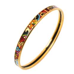 Frey Wille Multicolor Passionate Russia Golden Kalinka Bordered Ultra Bangle Bracelet