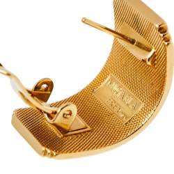 Frey Wille Multicolor Fire Enamel Gold Plated Hoop Earrings