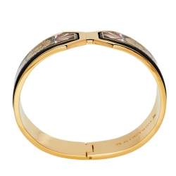 Pre Owned Frey Wille Vintage Greco Roman Sun Fire Enamel Gold Plated Contessa Clasp Bracelet