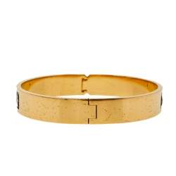Frey Wille Gold Plated Fire Enamel Hommage à Gustav Klimt Ballerina Clasp Bangle L