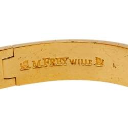 Frey Wille Gold Plated Fire Enamel Hommage à Gustav Klimt Ballerina Clasp Bangle L