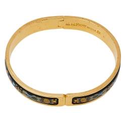 Frey Wille Gold Plated Fire Enamel Hommage à Gustav Klimt Ballerina Clasp Bangle L