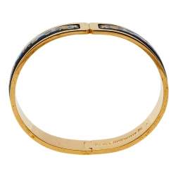 Frey Wille Gold Plated Fire Enamel Hommage à Gustav Klimt Ballerina Clasp Bangle L