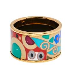 Pre Owned Frey Wille Hommage à Gustav Klimt Hoffnung Diva Band Ring Size 50