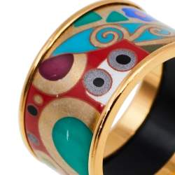 Pre Owned Frey Wille Hommage à Gustav Klimt Hoffnung Diva Band Ring Size 50