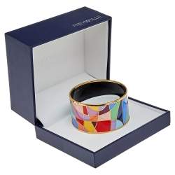 Pre Owned Frey Wille Multicolor Ode to Joy of Life Heavenly Joy Bordered Diva Bangle