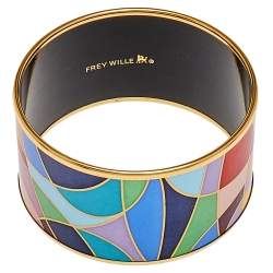Pre Owned Frey Wille Multicolor Ode to Joy of Life Heavenly Joy Bordered Diva Bangle