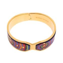 Pre Owned Frey Wille Hommage à Hundertwasser Spiral of Life Multicolor Fire Enamel Contessa Bracelet