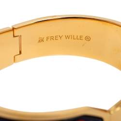 Pre Owned Frey Wille Hommage à Hundertwasser Spiral of Life Multicolor Fire Enamel Contessa Bracelet