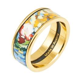 Pre Owned Frey Wille Hommage à Claude Monet Gold Plated Band Ring Size EU 54