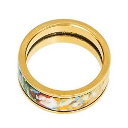 Pre Owned Frey Wille Hommage à Claude Monet Gold Plated Band Ring Size EU 54