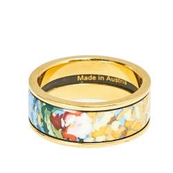 Pre Owned Frey Wille Hommage à Claude Monet Gold Plated Band Ring Size EU 54