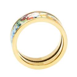 Pre Owned Frey Wille Hommage à Claude Monet Gold Plated Band Ring Size EU 54