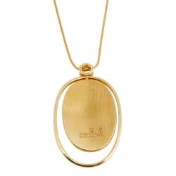 Pre Owned Frey Wille Hommage à Gustav Klimt Gold Plated Waterdrop Pendant Necklace
