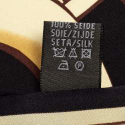 Pre Owned Frey Wille Black Hommage à Gustav Klimt Silk Scarf