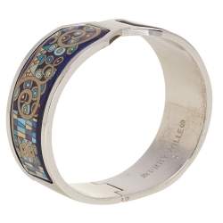 Pre Owned Frey Wille Multicolor Fire Enamel Palladium Plated Cuff Bracelet