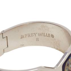 Pre Owned Frey Wille Multicolor Fire Enamel Palladium Plated Cuff Bracelet
