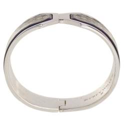 Pre Owned Frey Wille Multicolor Fire Enamel Palladium Plated Cuff Bracelet