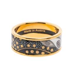 Pre Owned Frey Wille Monochrome Hommage à Gustav Klimt Nixe Miss Ring EU 56