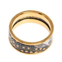 Pre Owned Frey Wille Monochrome Hommage à Gustav Klimt Nixe Miss Ring EU 56