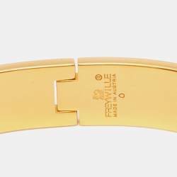 Pre Owned Frey Wille Hommage à Hundertwasser Fire Enamel Gold Plated Clasp Ballerina Bangle Bracelet