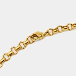 Pre Owned Frey Wille Hommage à Alphonse Mucha Fire Enamel Half Moon Pendant Multi Cord Necklace