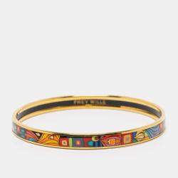 Pre Owned Frey Wille Multicolor Hommage à Hundertwasser Bordered Ultra Bangle 