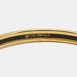 Pre Owned Frey Wille Folkloric Masterpiece Golden Kalinka Bordered Ultra Bangle