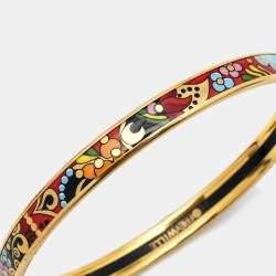 Pre Owned Frey Wille Folkloric Masterpiece Golden Kalinka Bordered Ultra Bangle