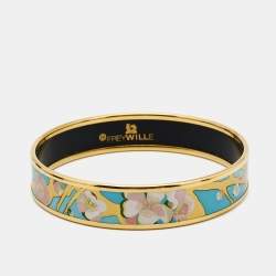 Pre Owned Frey Wille Hommage à Vincent van Gogh L'Amandier Turquoise Bordered Miss Bangle