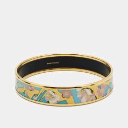 Pre Owned Frey Wille Hommage à Vincent van Gogh L'Amandier Turquoise Bordered Miss Bangle