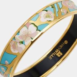 Pre Owned Frey Wille Hommage à Vincent van Gogh L'Amandier Turquoise Bordered Miss Bangle