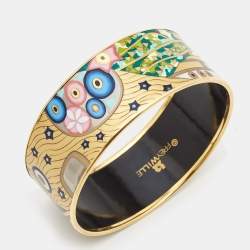 Pre Owned Frey Wille Hommage à Gustav Klimt The Ultimate Kiss Bordered Donna Bangle