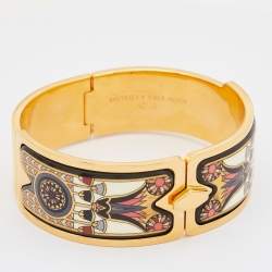 Pre Owned Frey Wille Vintage Fire Enamel Gold Tone Bracelet