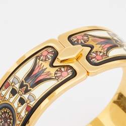 Pre Owned Frey Wille Vintage Fire Enamel Gold Tone Bracelet