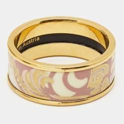 Frey Wille Magic Sphinx Fire Enamel Gold Plated Ring & Necklace Set