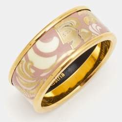 Frey Wille Magic Sphinx Fire Enamel Gold Plated Ring & Necklace Set