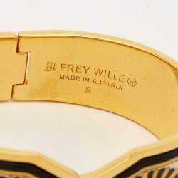 Pre Owned Frey Wille Roman Venus Aphrodite Contessa Fire Enamel Gold Plated Clasp Bracelet
