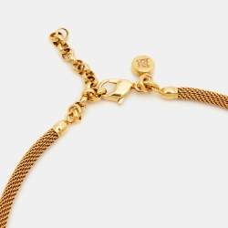 Pre Owned Frey Wille Fire Enamel Gold Tone Necklace