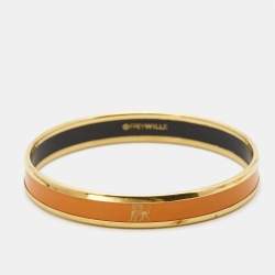 Frey Wille Enamel Gold Tone Bangle Bracelet