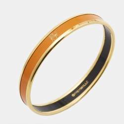 Frey Wille Enamel Gold Tone Bangle Bracelet