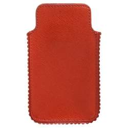 Furla Orange Leather Phone Case 