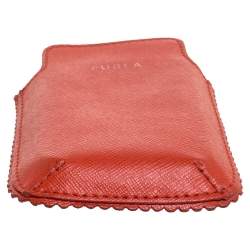 Furla Orange Leather Phone Case 