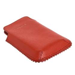 Furla Orange Leather Phone Case 